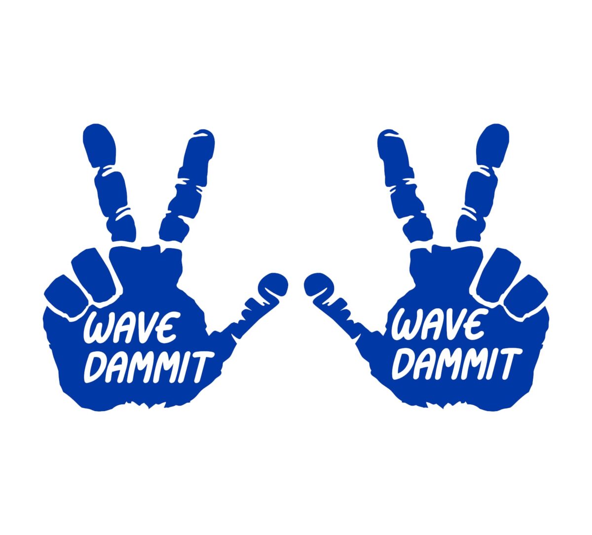 Wave Dammit III Jeep Peace Sign Decal - Image 3