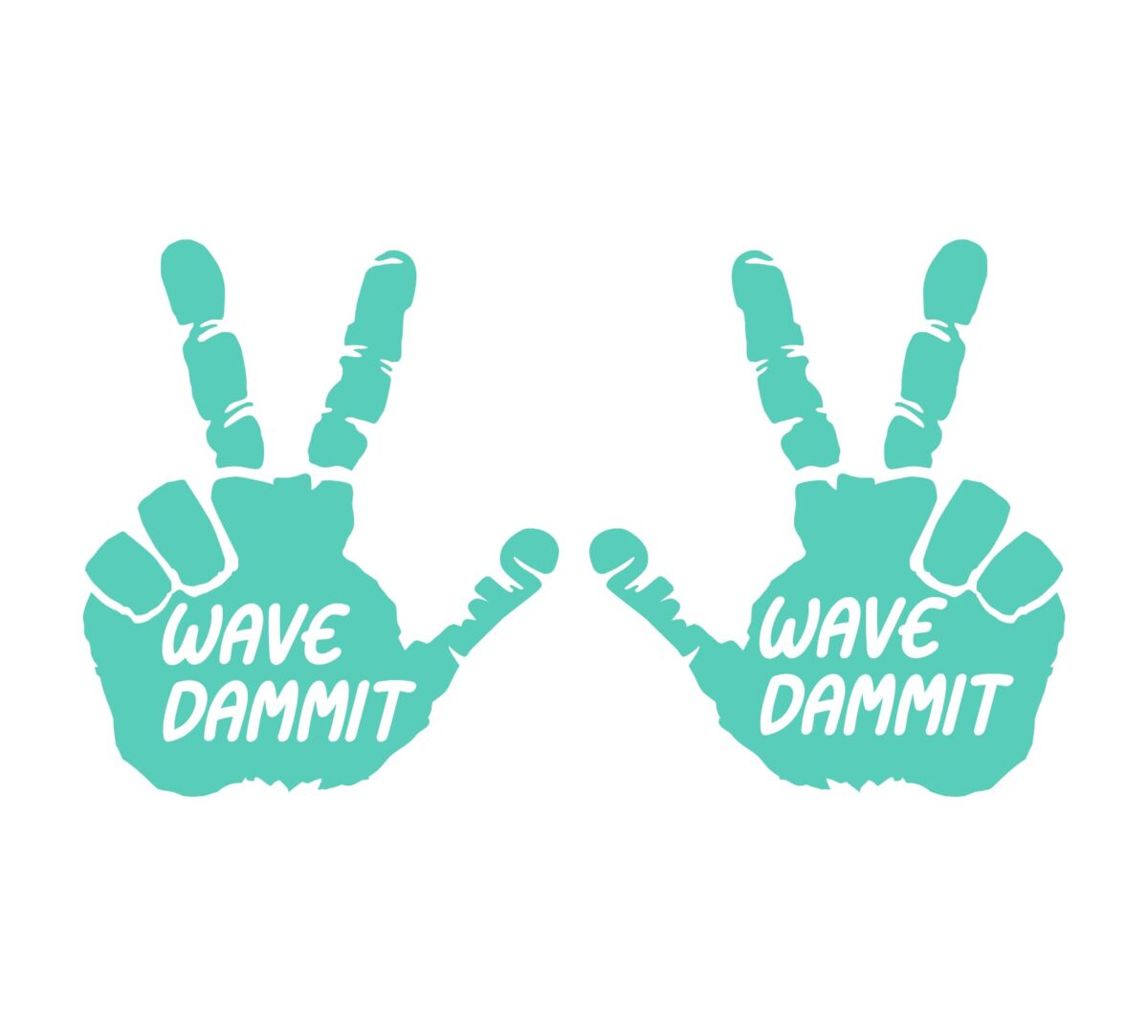 Wave Dammit III Jeep Peace Sign Decal - Image 4