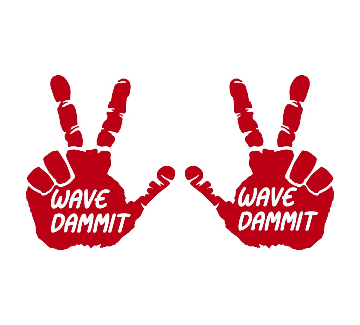 Wave Dammit III Jeep Peace Sign Decal - Image 5