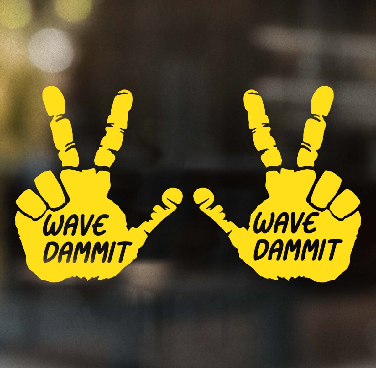 Wave Dammit III Jeep Peace Sign Decal - Image 7